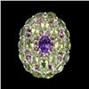 Image 1 : Natural Amethyst  Peridot Rhodolite Earrings