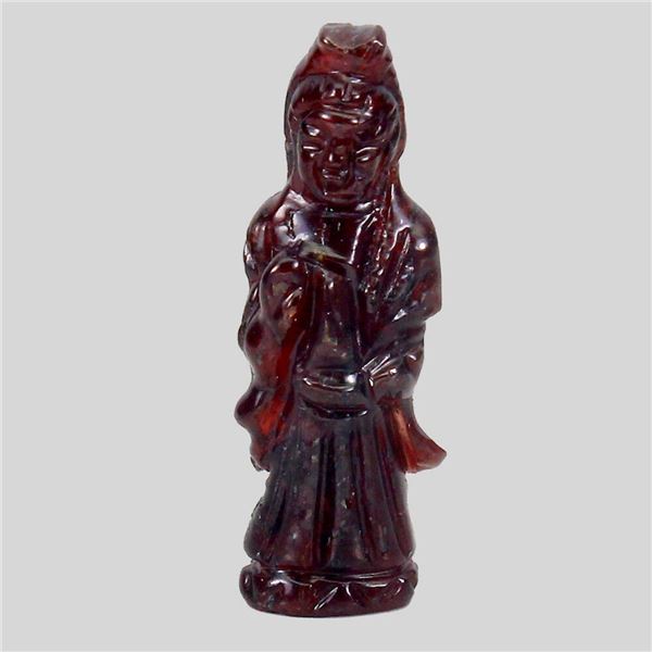 Natural Hand Craved  Mozambique Garnet Guanyin