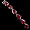 Image 1 : Natural Pigeon Blood Red Ruby Bracelet