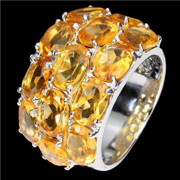 Natural Unheated Oval Citrine Ring
