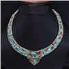 Image 1 : Tibet Natural Stone Tribal Queen Royal Necklace