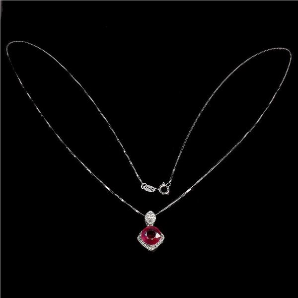 Natural Pigeon Blood Red Ruby Necklace