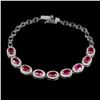Image 1 : Natural Pigeon Blood Red Ruby Bracelet