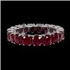 Image 1 : Natural Pigeon Blood Ruby Eternity Ring