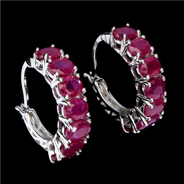 Natural Pigeon Blood Red Ruby Earrings