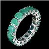 Image 1 : Natural Brazil  Emerald Eternity Ring