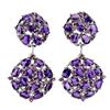 Image 1 : Natural Purple Amethyst Earrings