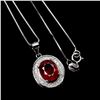 Image 1 : Natural Pigeon Blood Red Ruby Necklace