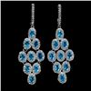 Image 1 : Natural Rare Brazil Blue Apatite Earrings