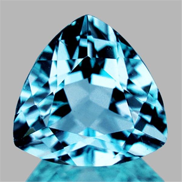 Natural  Sky Blue Topaz 10.00 MM {Flawless-VVS1}