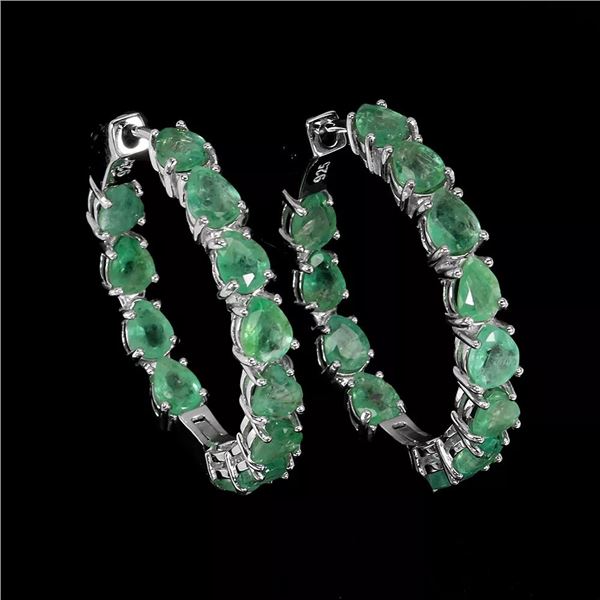 Natural Colombian Emerald Earrings