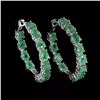 Image 1 : Natural Colombian Emerald Earrings