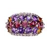 Image 2 : Natural Rhodolite Amethyst Citrine Ring