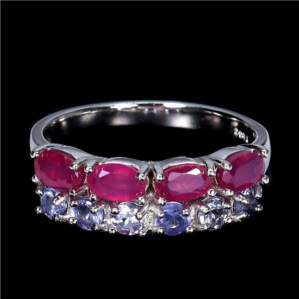 Natural Ruby Tanzanite Ring