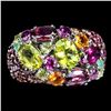 Image 1 : Natural Peridot  Citrine Emerald Ring