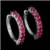 Image 1 : Natural Oval Red Ruby Earrings