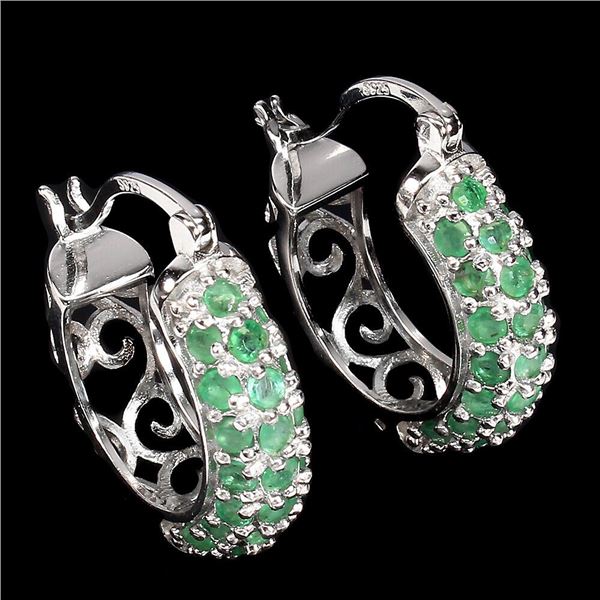 Natural Colombian Emerald Earrings