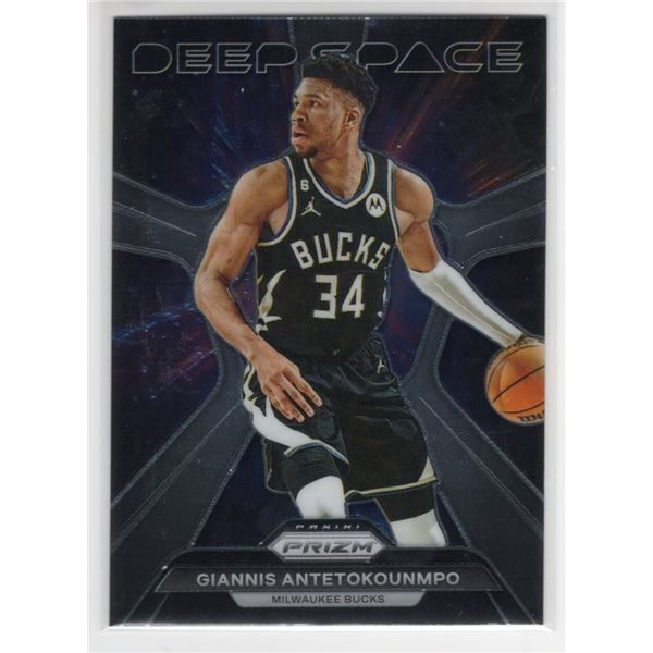 Giannis Antetokounmpo 2023-2024 Panini Prizm Deep Space Insert Card number 9