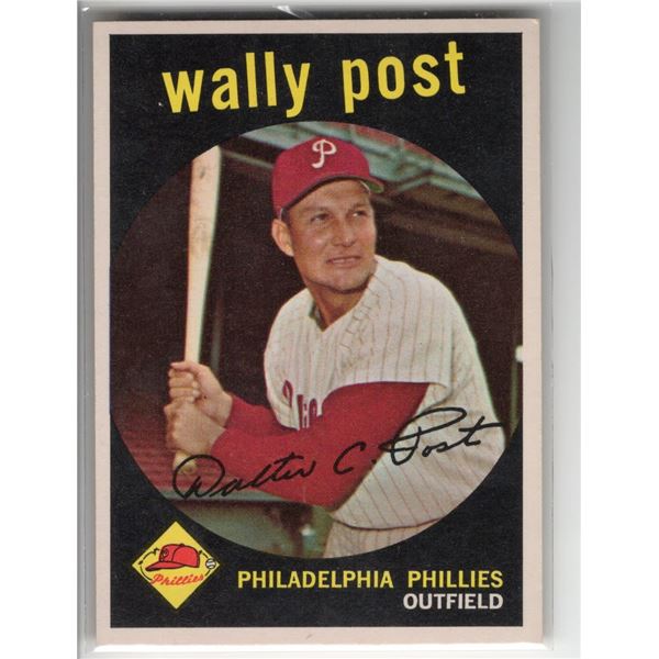 Wally Post 1959 Topps Card number 398