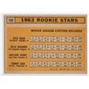 Image 2 : Gaylord Perry 1963 Rookie Stars 1963 Topps Card number 169