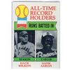 Image 1 : Hank Aaron & Hack Wilson 1979 Topps All Time RBI Records Card number 412