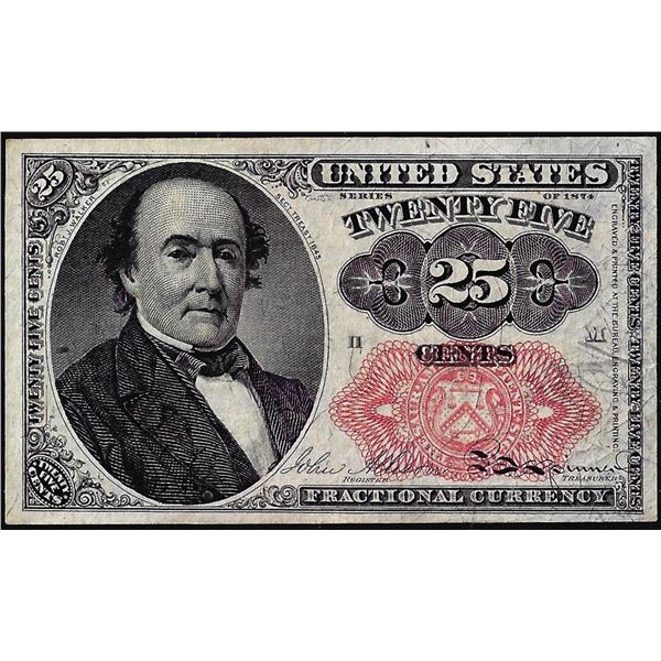 1874 Fifth Issue Twenty-Five Cents Fractional Currency Note