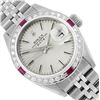 Image 1 : Rolex Ladies Stainless Steel Ruby and Diamond Date Wristwatch With Rolex Box