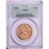 Image 1 : 1894 $10 Liberty Head Eagle Gold Coin PCGS MS62 Old Green Holder