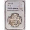 Image 1 : 1882-CC $1 Morgan Silver Dollar Coin NGC MS62