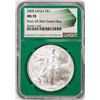 Image 1 : 2005 $1 American Silver Eagle Coin NGC MS70 From US Mint Sealed Box Green Core