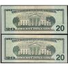 Image 2 : Lot of (2) 2006 $20 Federal Reserve Star Notes