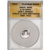 Image 1 : 2014 Proof 1/10 oz Platinum JFK Apollo 11 Anniversary Medal ANACS MS68