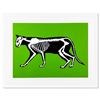 Image 1 : Hijack "Skeleton Cat (Green)" Limited Edition Serigraph On Paper