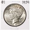 Image 1 : 1934 $1 Peace Silver Dollar Coin