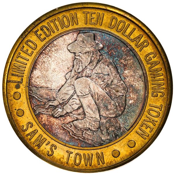 .999 Silver Sam Boyd's Sam's Town Las Vegas $10 Casino Gaming Token Limited Edition