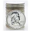 Image 1 : Roll of (20) Brilliant Uncirculated 1953 Franklin Half Dollar Coins