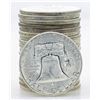 Image 2 : Roll of (20) Brilliant Uncirculated 1953 Franklin Half Dollar Coins