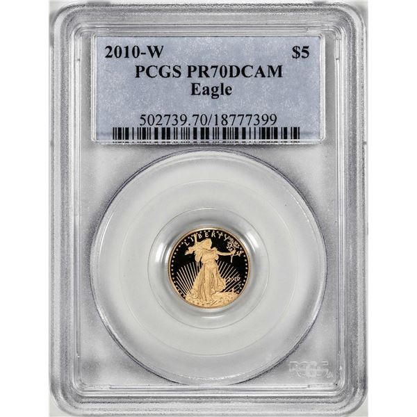 2010-W $5 Proof American Gold Eagle Coin PCGS PR70DCAM