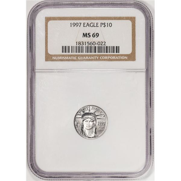 1997 $10 American Platinum Eagle Coin NGC MS69