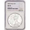 Image 1 : 2007 $1 American Silver Eagle Coin NGC MS70