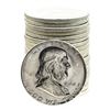 Image 1 : Roll of (20) Brilliant Uncirculated 1961 Franklin Half Dollar Coins