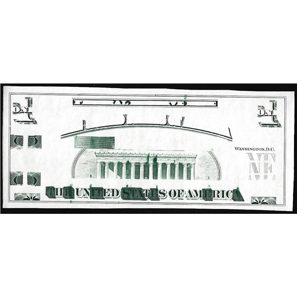 Circa 1970's Lincoln Memorial Giori Test Ink Smear Error Note