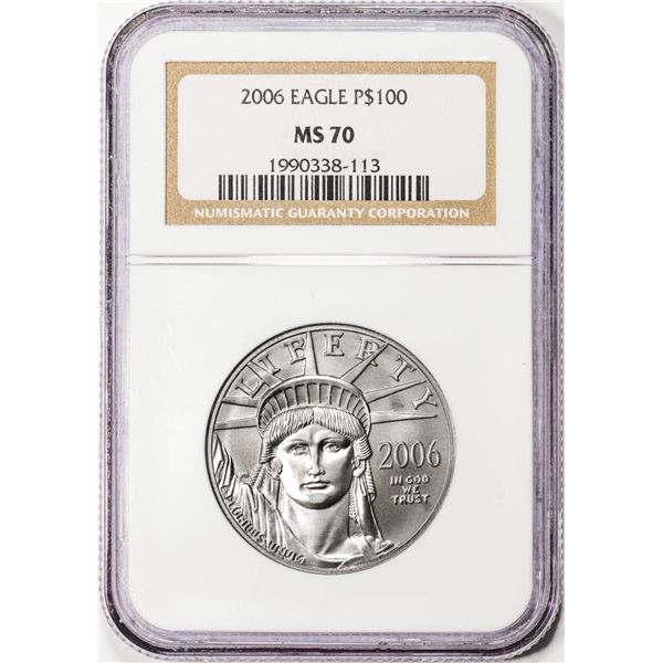 2006 $100 Platinum American Eagle Coin NGC MS70