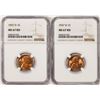Image 1 : Lot of (2) 1937-D Lincoln Wheat Cent Coins NGC MS67RD