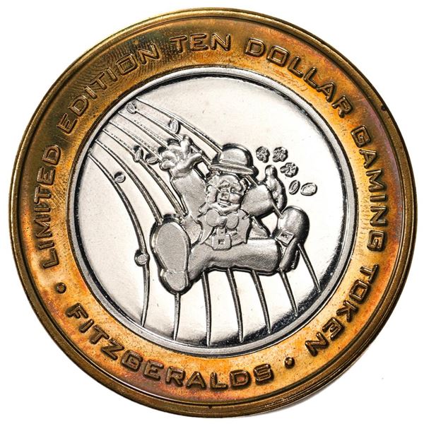.999 Silver Fitzgerald's Casino & Hotel Reno, Nevada $10 Limited Edition Gaming Token