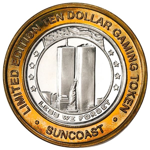 .999 Fine Silver Suncoast Las Vegas, Nevada $10 Limited Edition Gaming Token