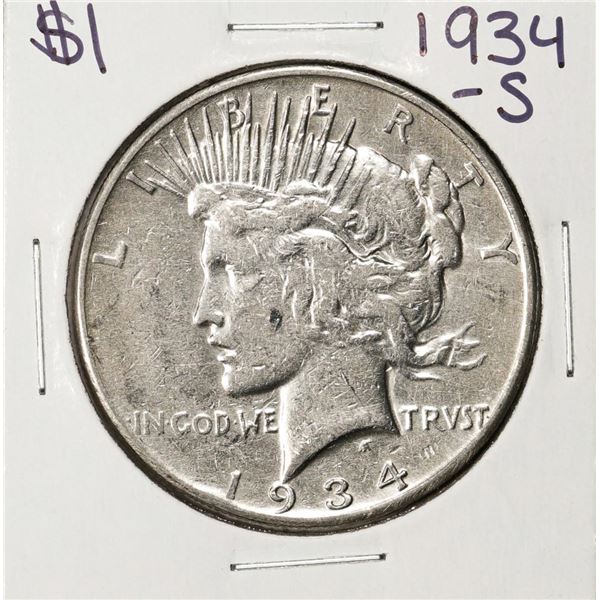 1934-S $1 Peace Silver Dollar Coin