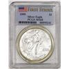 Image 1 : 1999 $1 American Silver Eagle Coin PCGS MS68 First Strike