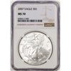 Image 1 : 2007 $1 American Silver Eagle Coin NGC MS70