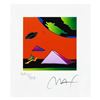 Image 2 : Peter Max "Jumper with Two Pyramids" Limited Edition Lithograph on Paper